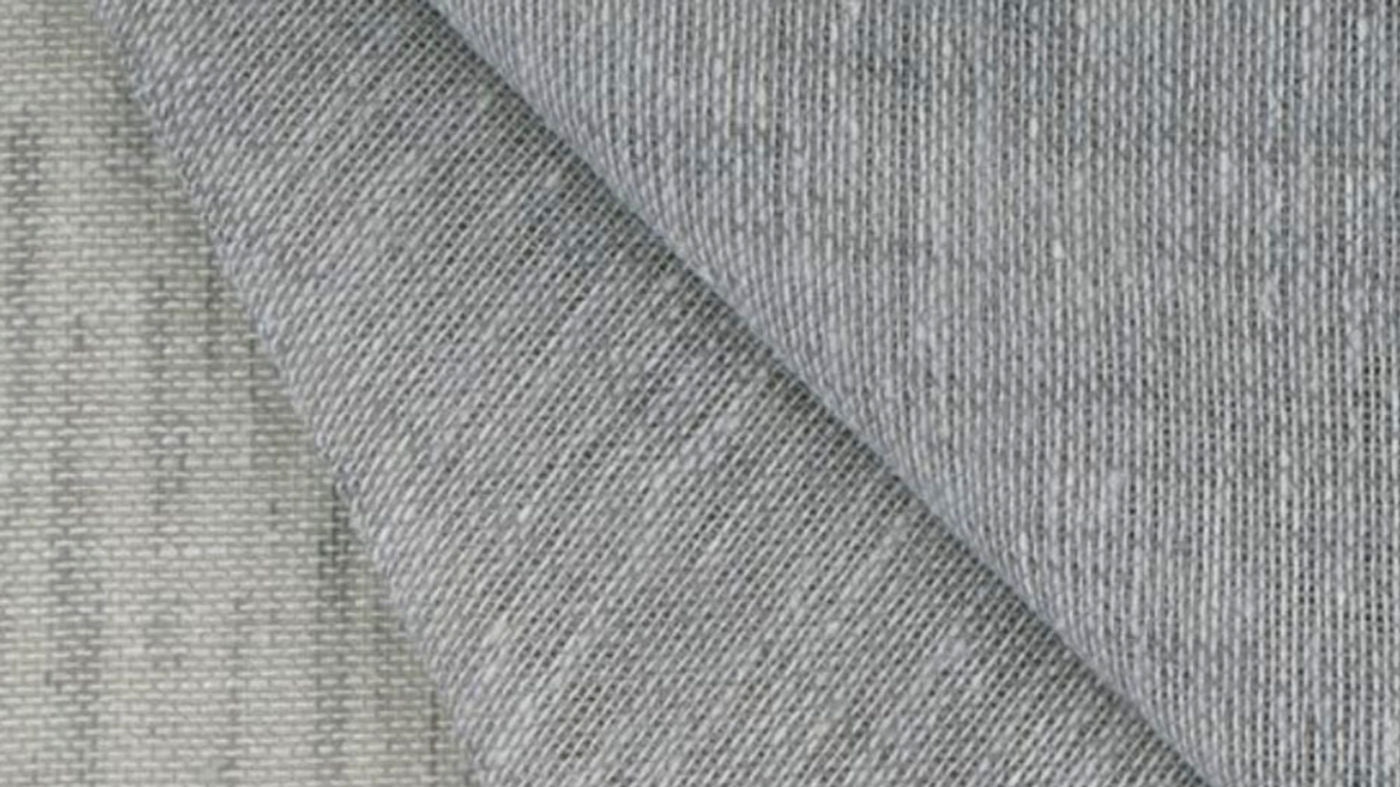 Homestead curtain fabric in Concrete
