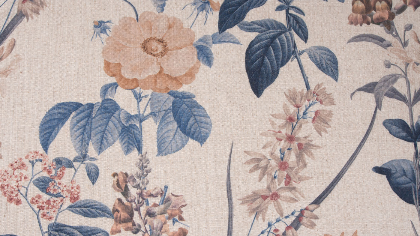 Hathaway curtain fabric in Delft