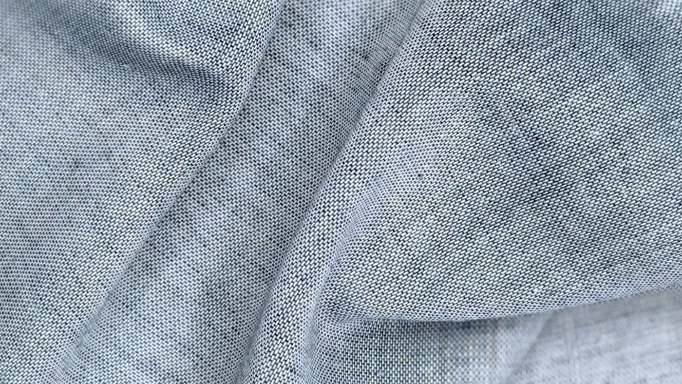 Seattle curtain fabric in Denim