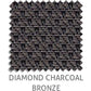 Diamond 5% sunscreen blind fabric in Charcoal Bronze