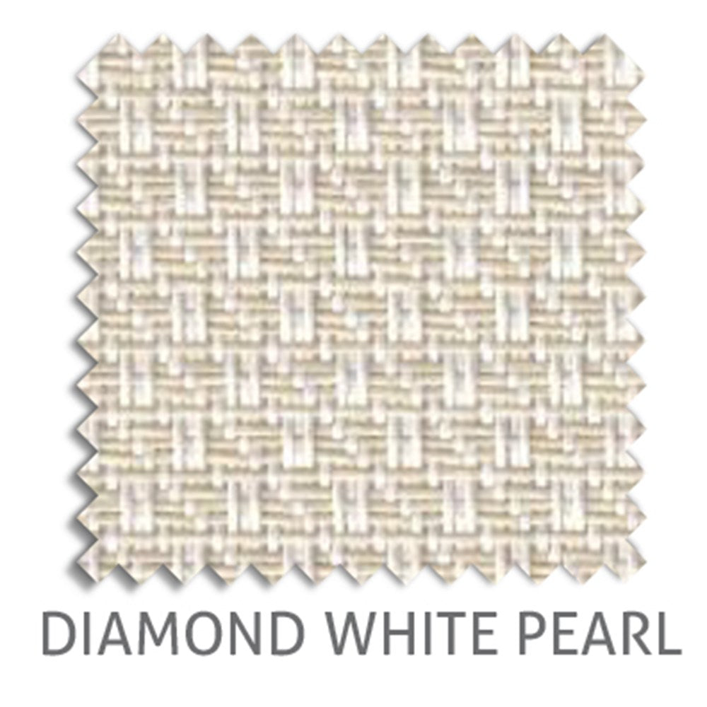Diamond 5% sunscreen blind fabric in White Pearl
