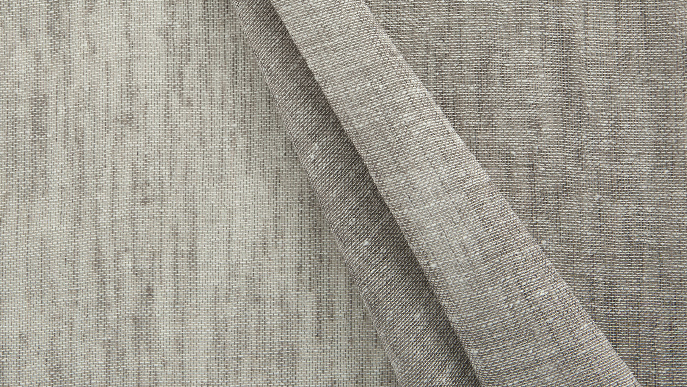Cannes curtain fabric in Fawn