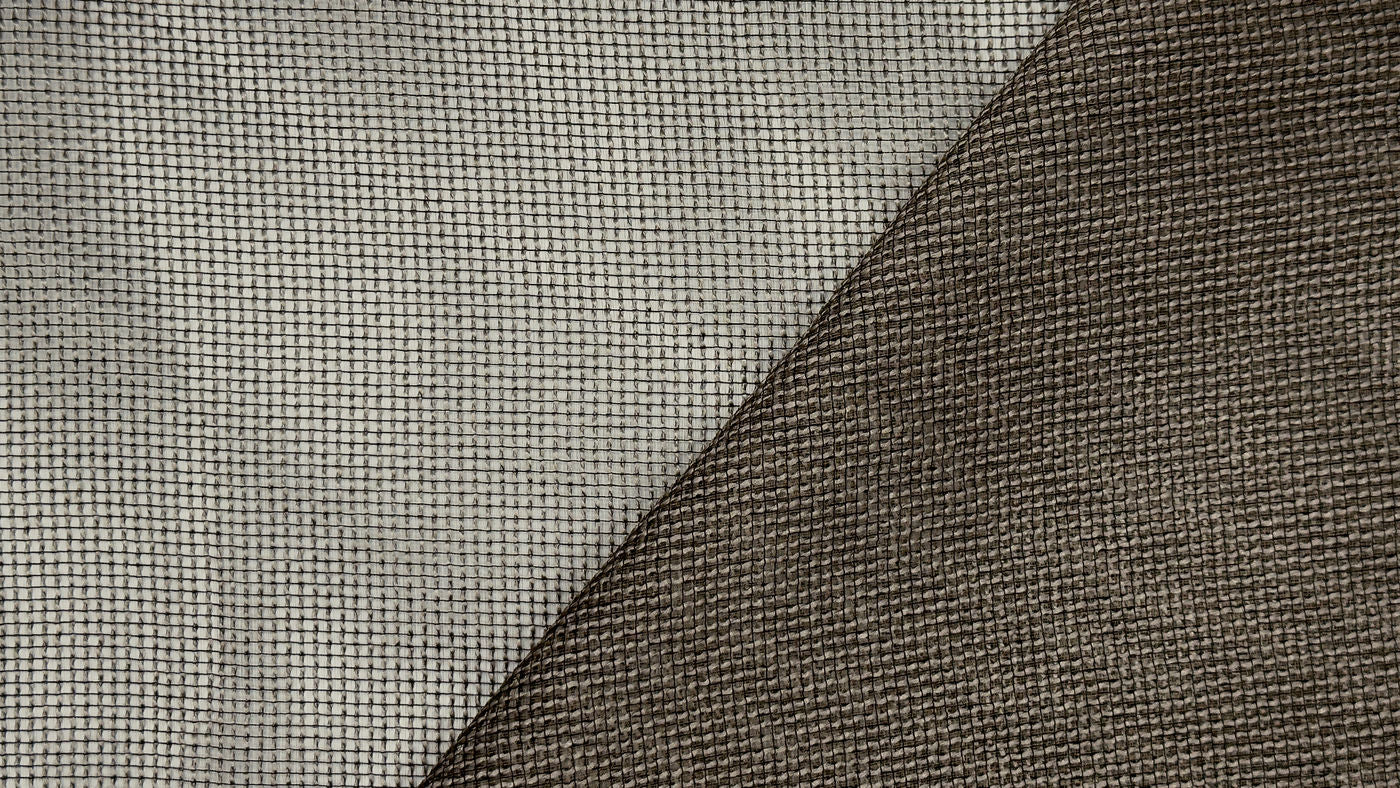 Glo curtain fabric in Fossil