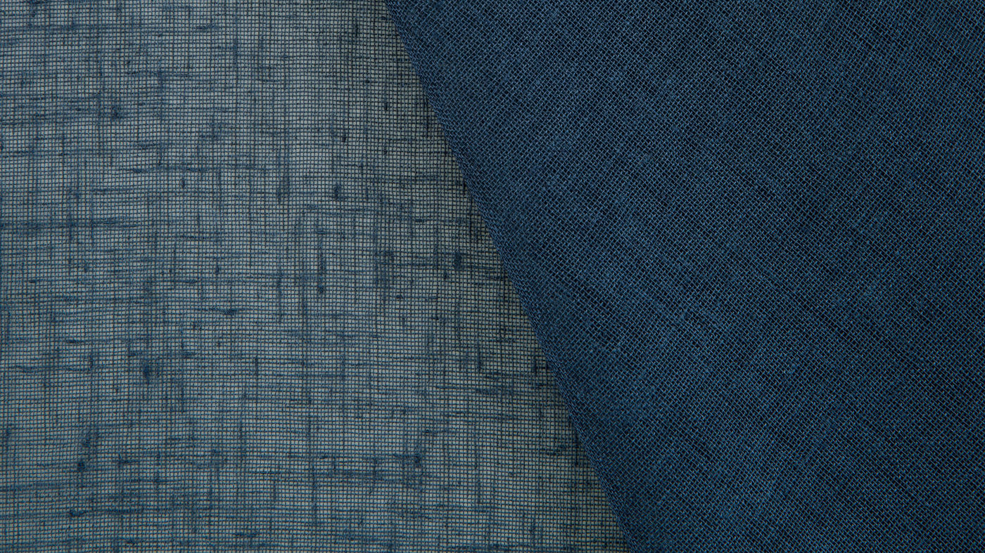 Bali curtain fabric in Indigo