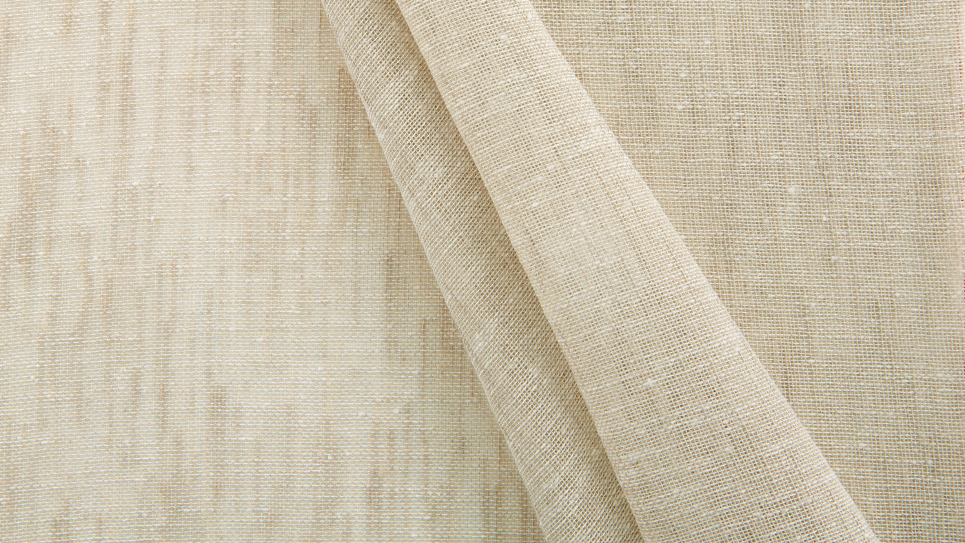 Cannes curtain fabric in Linen