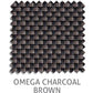 Omega 5% sunscreen blind fabric in Charcoal Brown
