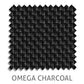 Omega 5% sunscreen blind fabric in Charcoal