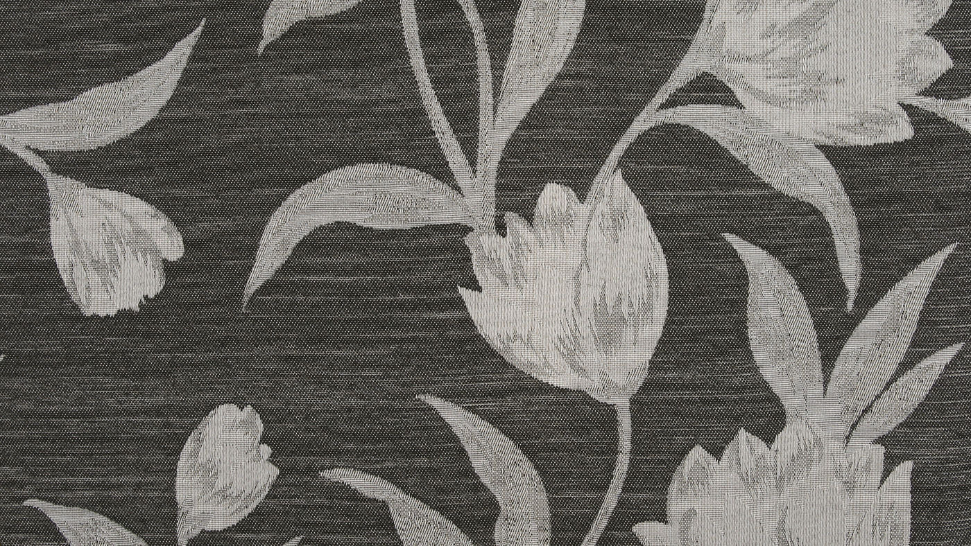 Toscania curtain fabric in Onyx