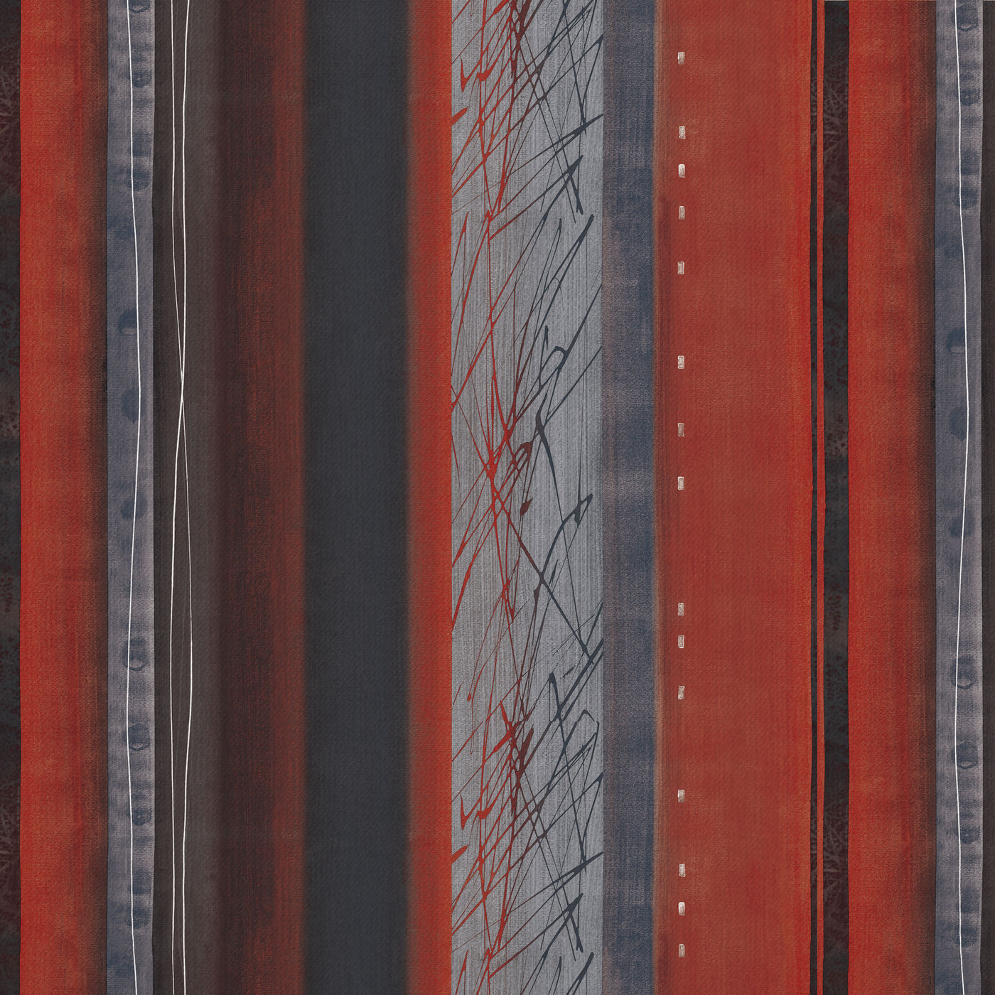 Roma readymade curtains in Red