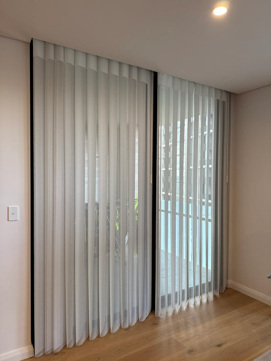 Luxx Shades installed on a sliding door in a Sydney home