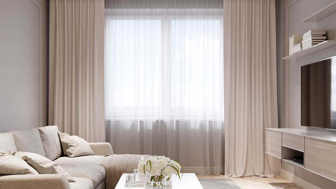 Savannah curtain fabric - Roomset