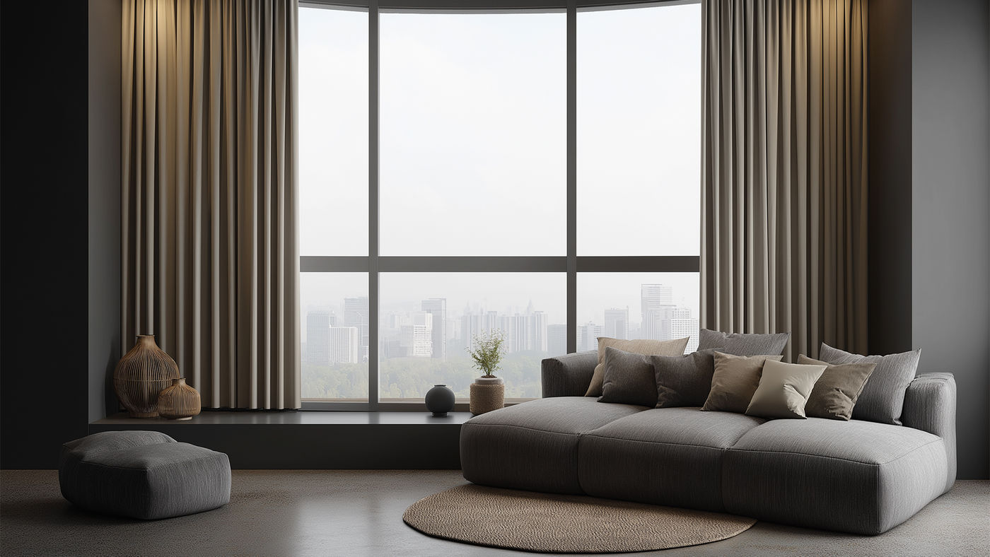 Kirra curtain fabric - Roomset
