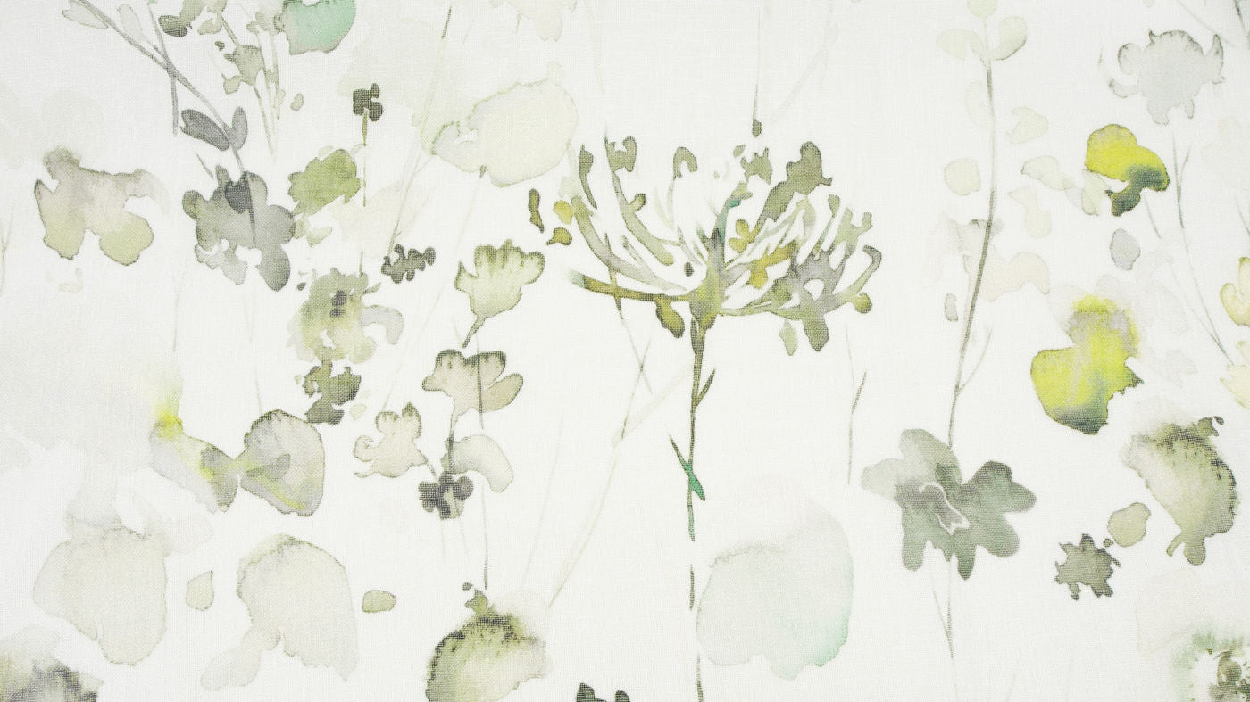 Monet curtain fabric in Sage