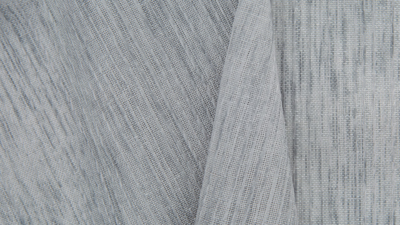 Marseille curtain fabric in Silver