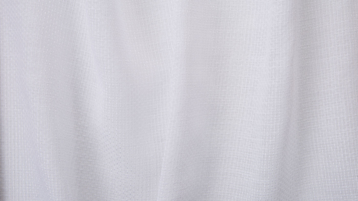 Kyoto curtain fabric in Snow
