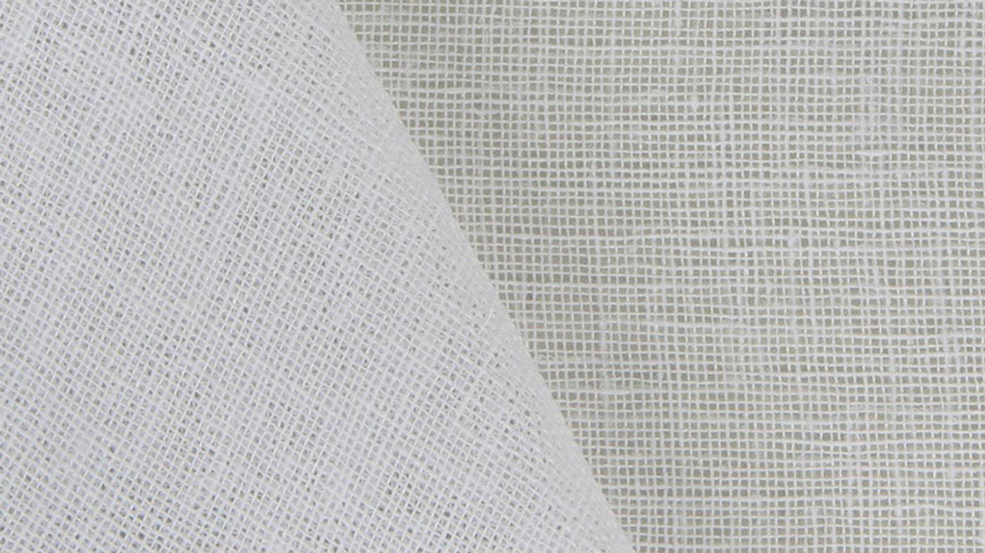 Montreux curtain fabric in Snow