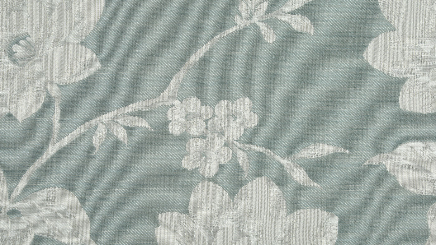 Genova curtain fabric in Teal