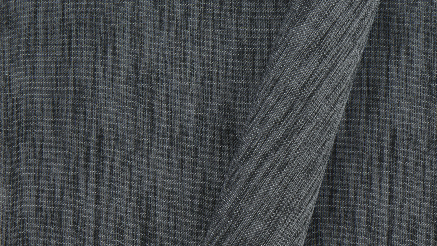 Saratoga curtain fabric in Thunder