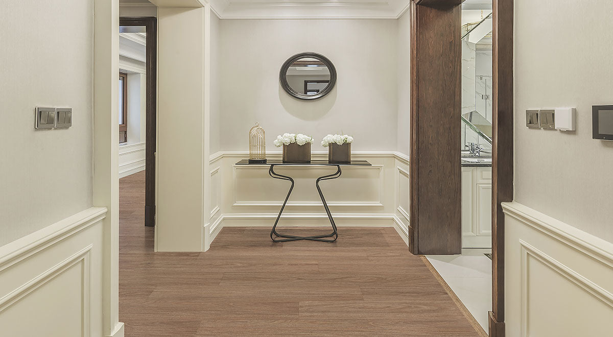 Merit Laminate 12mm - Golden Sapphire Spotted Gum – room scene 1
