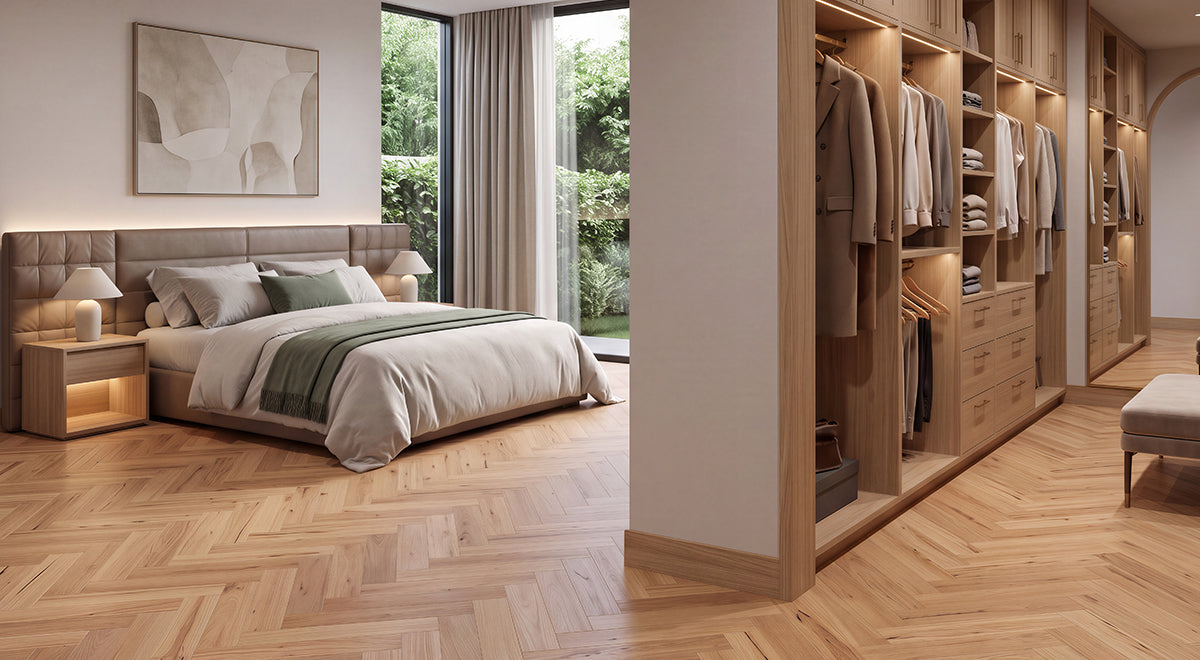 Australian Heritage Engineered Timber 14mm - Blackbutt Herringbone – room scene 2