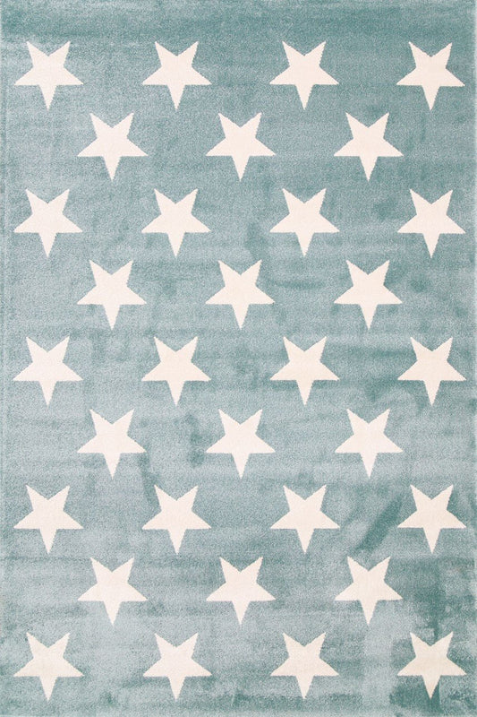 Stars Aqua White