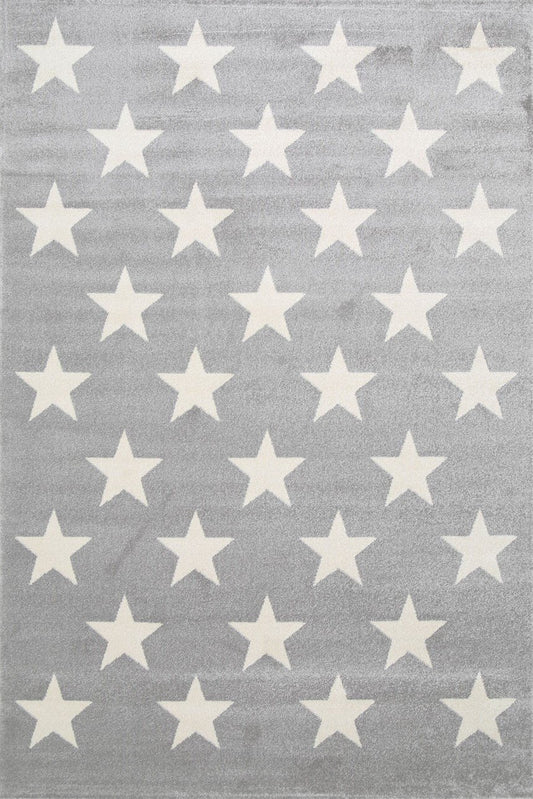 Stars Light Grey White