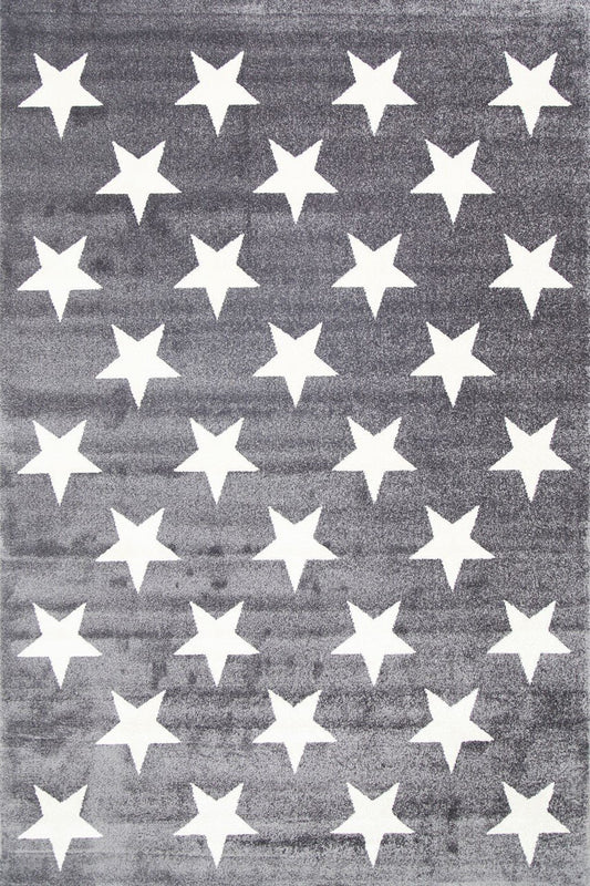 Stars Charcoal White