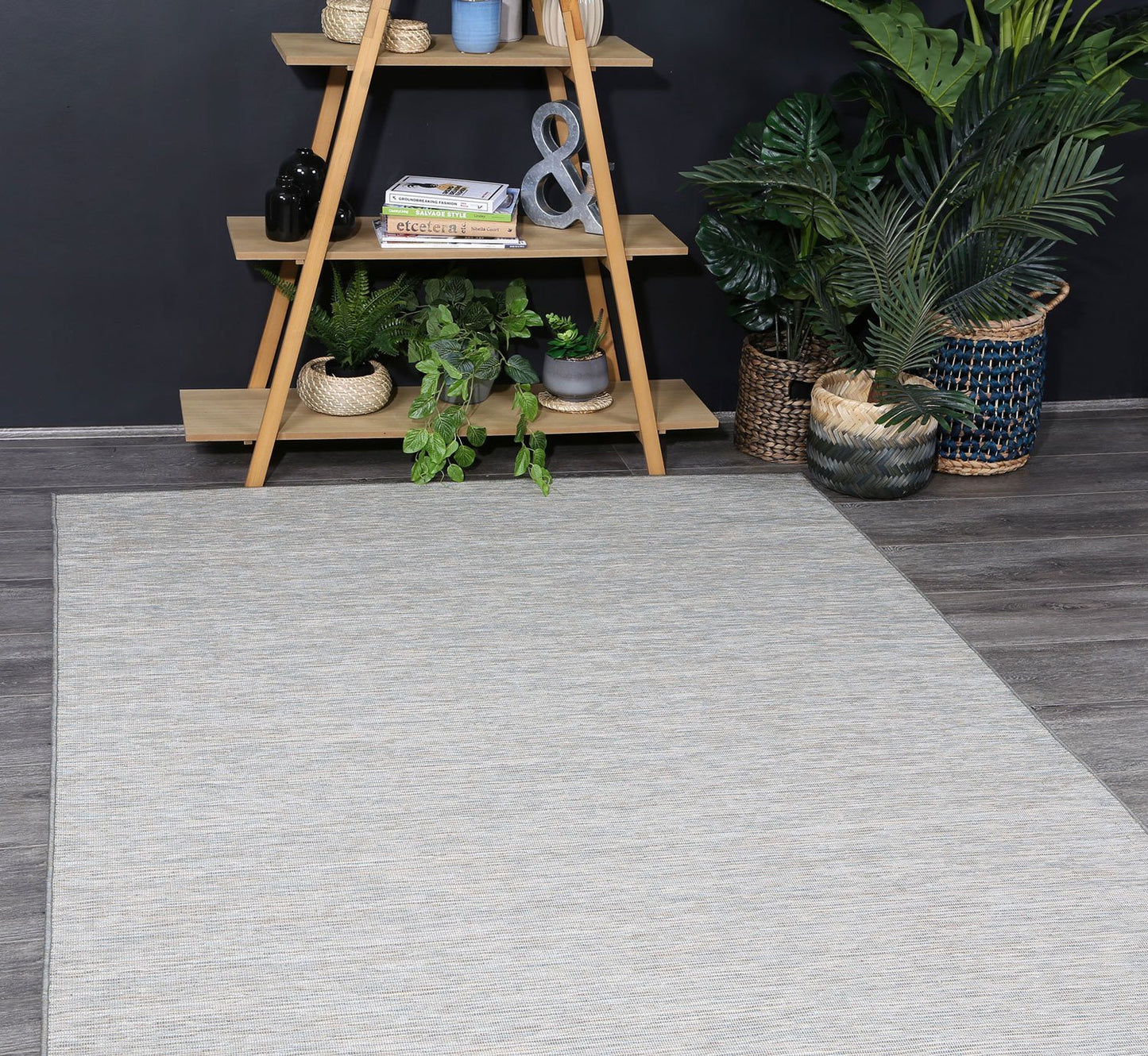 Sun Dance Reversible Indoor Outdoor Grey Blue Rug