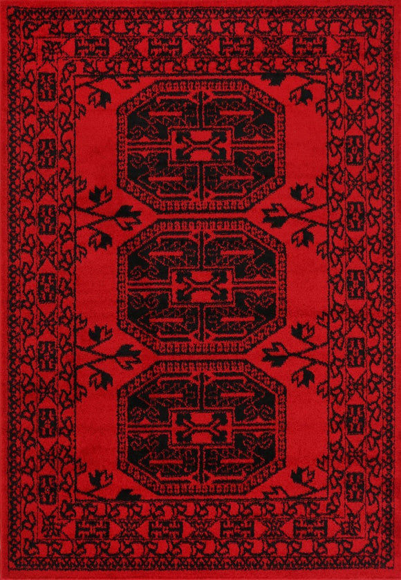 Tribute Red Afghan Traditional Rug