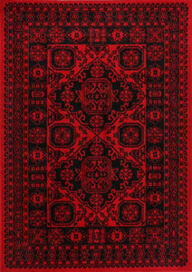 Tribute Afghan Traditional Red Rug