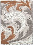 Momo Orange Mosaic Motif Rug