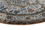 Roman Mosaic Classic Grey Brown Round Rug
