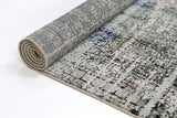 Roman Mosaic Distressed Modern Navy Rug