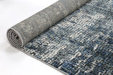Roman Mosaic Solid Grey Turquoise Rug