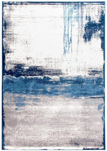 Chelsea Anita Abstract Rug Blue Cream