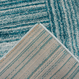 Melbourne Blue Teal Scoubidou Pattern Rug