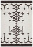 Rhea Cross Stitch Rug Black White