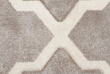 Icon Cross Hatch Modern Rug Silver