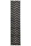 Icon Modern Chevron Design Rug Charcoal