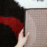 Notes Collection 2 Black Red And White Rug