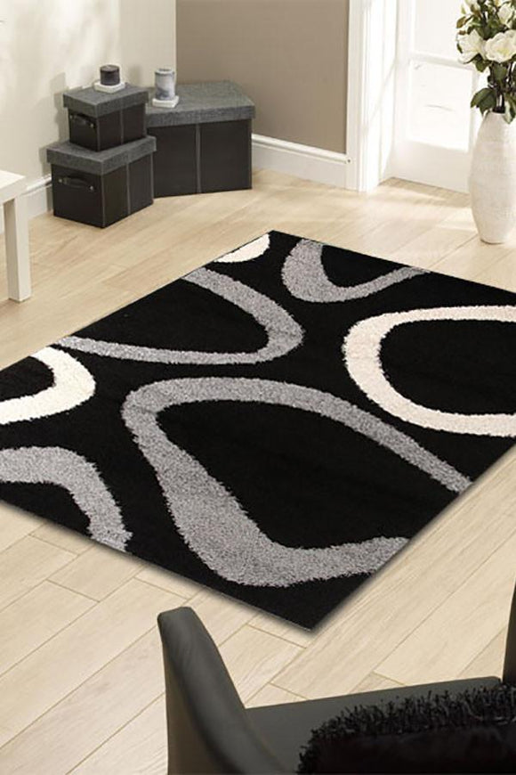 Notes Collection 2 Black And Grey Rug