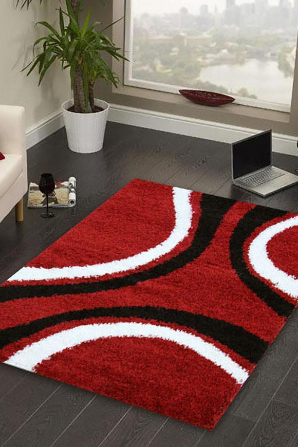 Notes Collection 3 Red And Black Rug