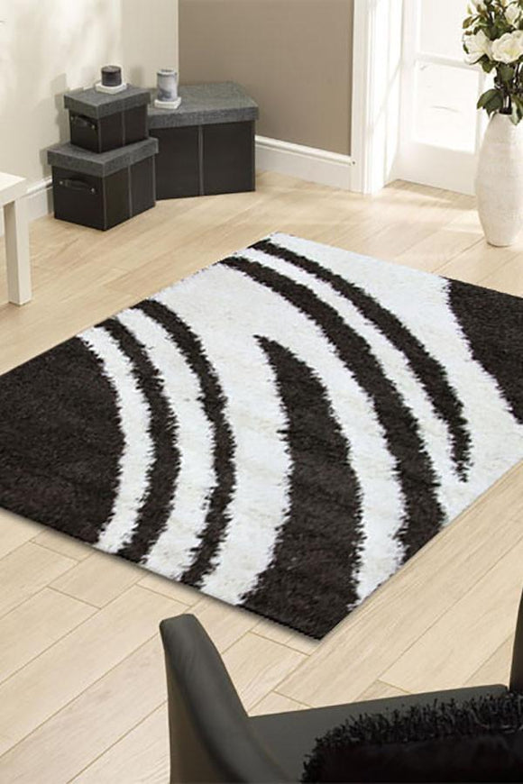 Notes Collection 4 Charcoal and White Rug