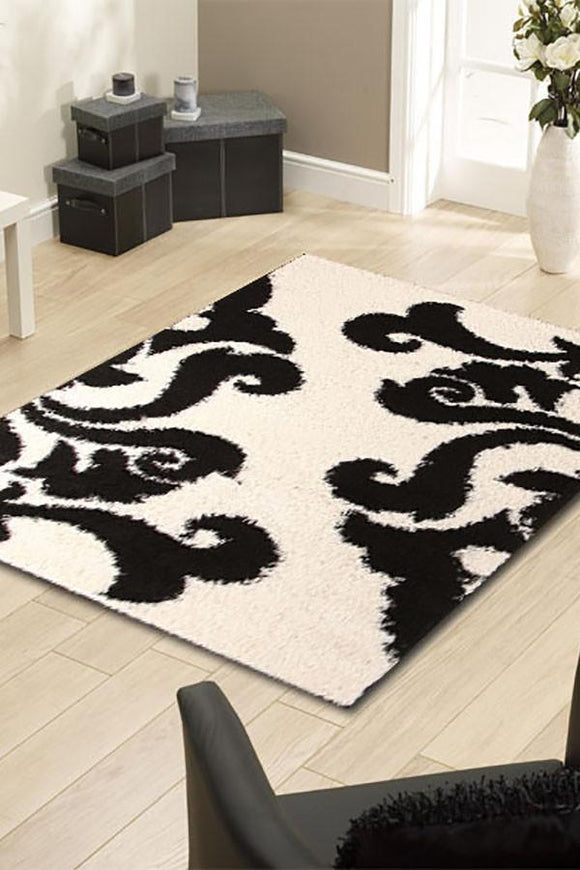 Notes Collection 6 White And Black Rug