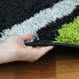Notes Collection 7 Black And Green Rug