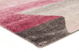 Prism Penny Pink Grey Textured Multi Coloured Rug