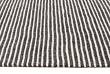 Studio Oskar Felted Wool Striped Rug Black White