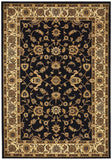 Sydney Collection Classic Rug Blue with Ivory Border
