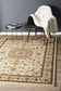 Sydney Collection Medallion Rug Ivory with Ivory Border