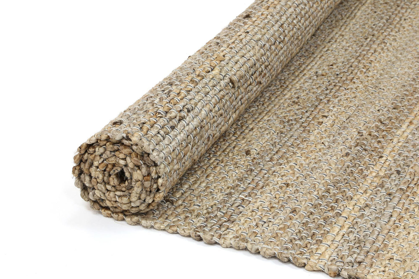 Taj Grey Natural Basket Weave Jute Rug